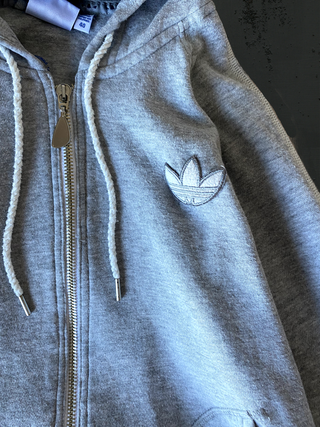 Sudadera Adidas Originals gris cremallera Talla S