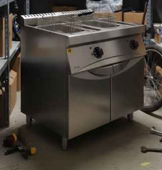 Freidora doble acero inoxidable