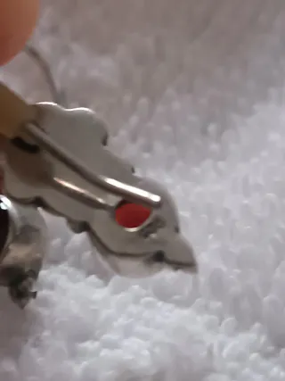 Pendientes Vintage Plata y Granate