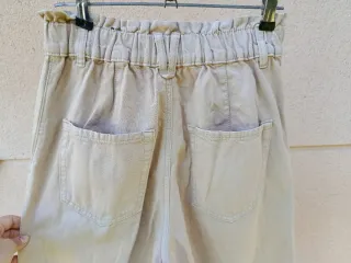 Pantalon bombacho beige Stradivarius Talla XS