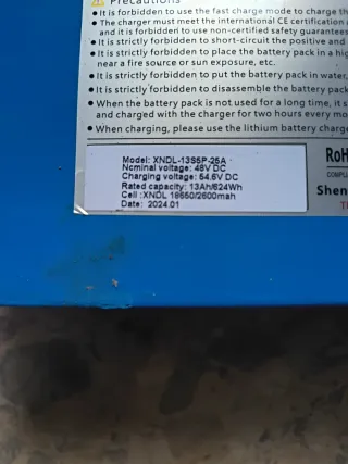 Batería 48V 13Ah Cecotec Bongo Serie Y65