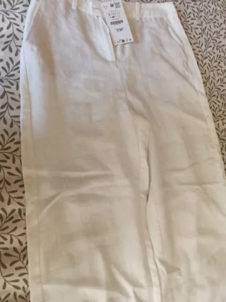 Pantalón blanco de lino