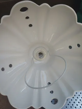 Lámpara techo porcelana extensible