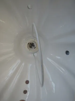 Lámpara techo porcelana extensible