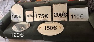 Antiguos espejos franceses siglo XIX colección .