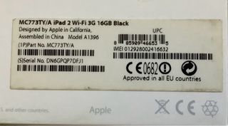 iPad 2. WIFI + 3G. 16GB