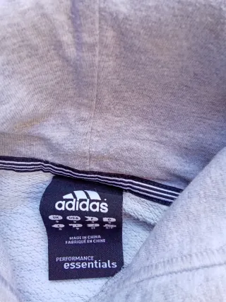 Felpa con cappuccio Adidas grigia taglia M