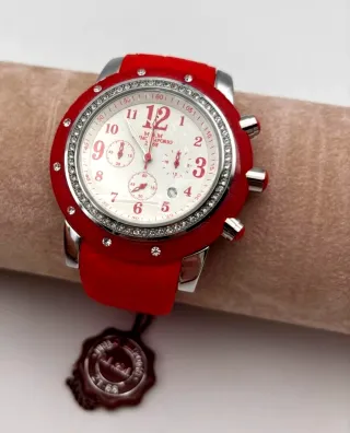 Orologio Emporio Donna Rosso e Argento