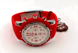 Orologio Emporio Donna Rosso e Argento