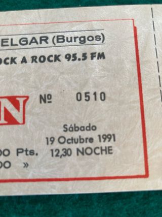 Entrada Concierto SAXON