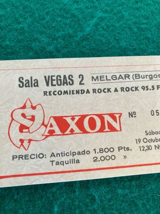 Entrada Concierto SAXON