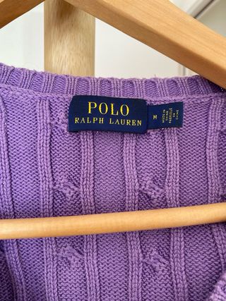 Jersey Pico Polo Ralph Lauren Morado
