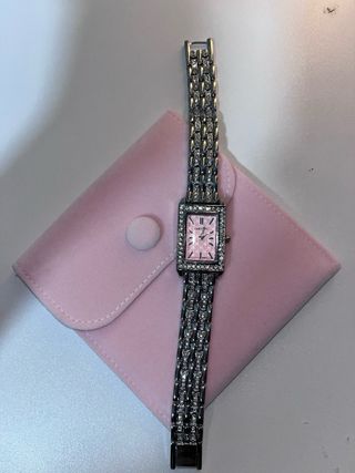Reloj Cartono Mujer Rosa y Plateado