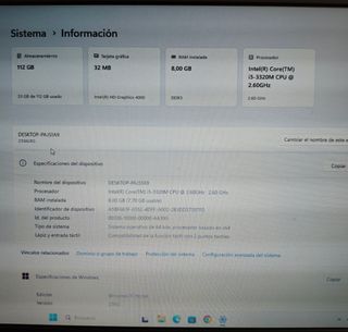 Portátil Lenovo ThinkPad T430S 8GB/120GB WIN11