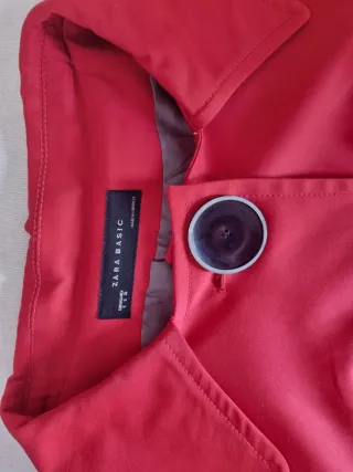 Chaqueta Zara Roja Manga Francesa