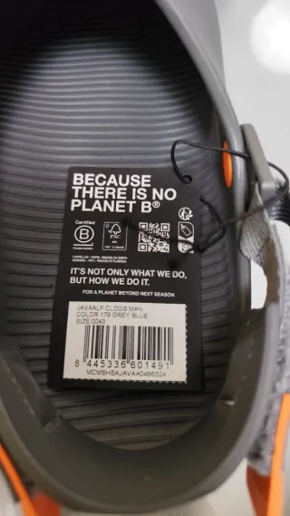 Zuecos Ecoalf Hombre Talla 43 Negro Naranja