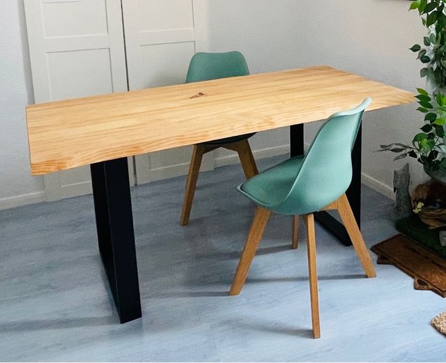 URGE  - Mesa de comedor rústica madera maciza