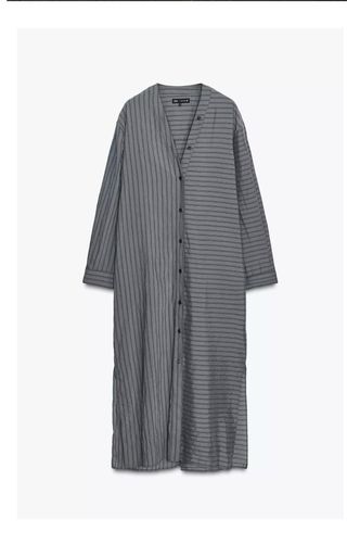 Vestido Zara Talla S Rayas Grises