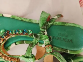 Chanclas Voner Mujer Verdes con Piedras