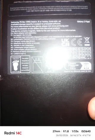 Samsung Galaxy Z Flip 5 Negro