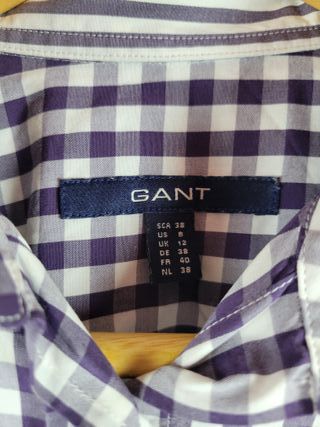 Camisa Gant cuadros azul y blanco Talla S