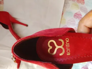 Sandalias Santino Rojas con Pedrería