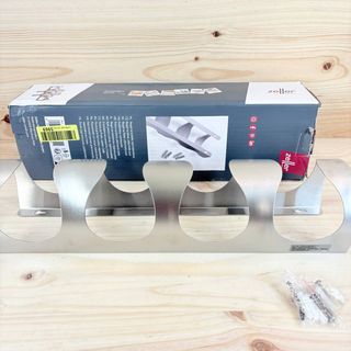 Zeller 27365 Botellero Pared Acero Inoxidable Gris