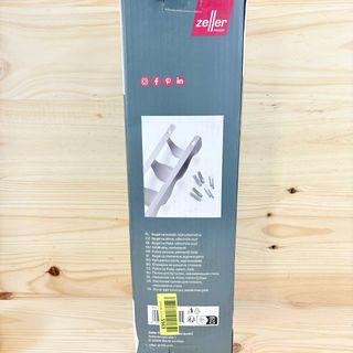 Zeller 27365 Botellero Pared Acero Inoxidable Gris