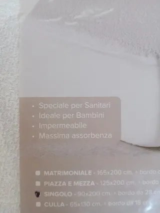 Coprimaterasso singolo impermeabile