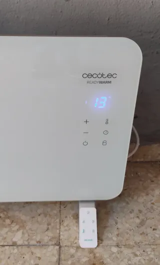 Cecotec Radiador Eléctrico Cristal Blanco