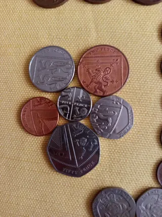 Lote monedas libras esterlinas