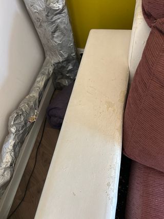 Sofá 2.60m tela y polipiel