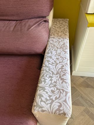 Sofá 2.60m tela y polipiel