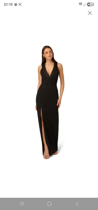 Vestido Esmoquin Adrianna Papell Negro