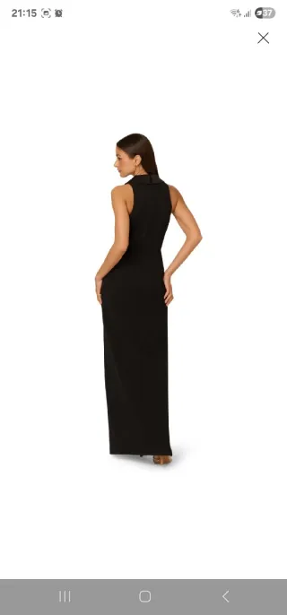 Vestido Esmoquin Adrianna Papell Negro