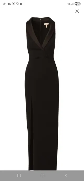 Vestido Esmoquin Adrianna Papell Negro