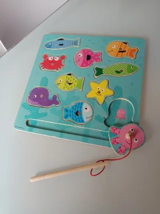 Puzzle Pesca Goula Madera Animales Marinos