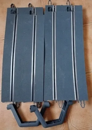 Puente Scalextric pistas grises.