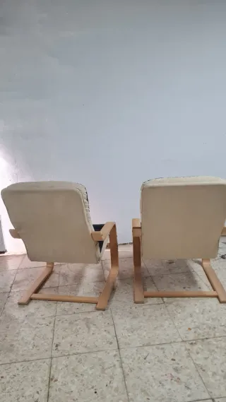 2 Sillones de Piel Negros Ikea