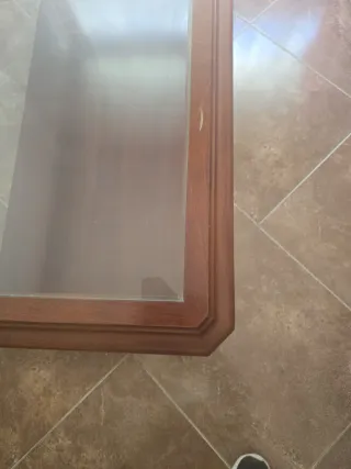 Mesa de centro madera y cristal