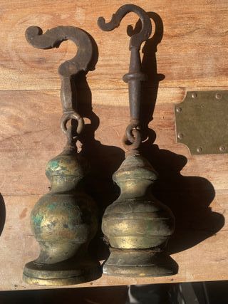 Pesas báscula romana antiguas