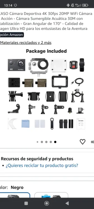 Cámara deportiva AKASO EK7000 4K