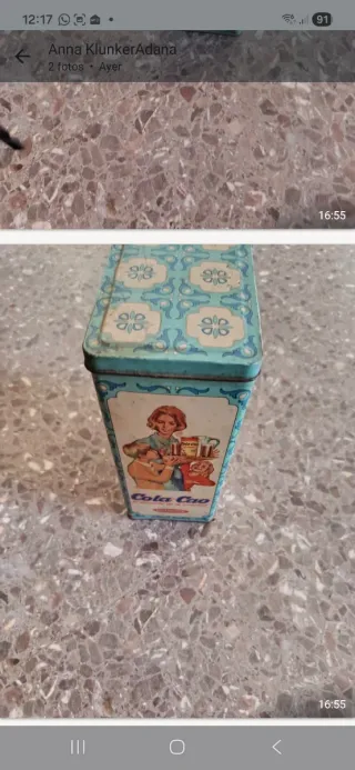 Caja metálica vintage Cola Cao