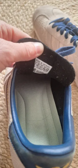 Zapatillas mujer Adidas Gazelle Beige y Azul