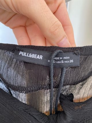 Top fiesta lentejuelas Pull&Bear negro