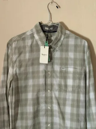 Camisa Pepe Jeans cuadros verde y blanco