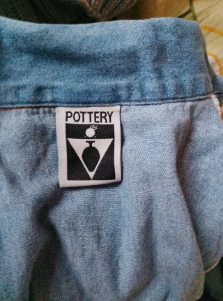 Camicetta Pottery jeans smanicata vintage