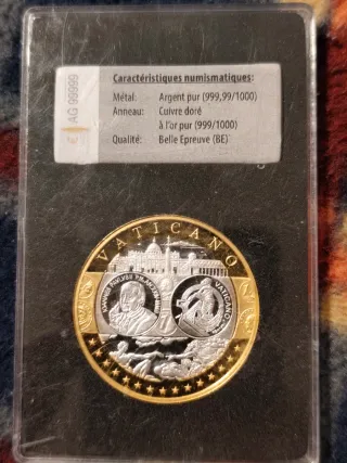 Lote 5 Monedas Conmemorativas Plata España Vatican