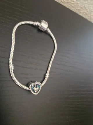 Charm Corazón Maléfica Pandora Morado y Plateado