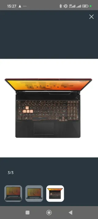 Portátil Gaming Asus TUF Negro/Naranja